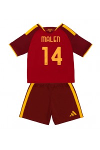 AS Roma Donyell Malen #14 Jalkapallovaatteet Lasten Kotipeliasu 2026-27 Lyhythihainen (+ Lyhyet housut)